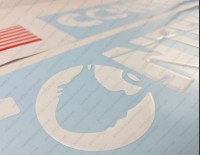 Contender Boat Logo Raised Domed 3D Decals 32" x 3.6" 2pcs.
